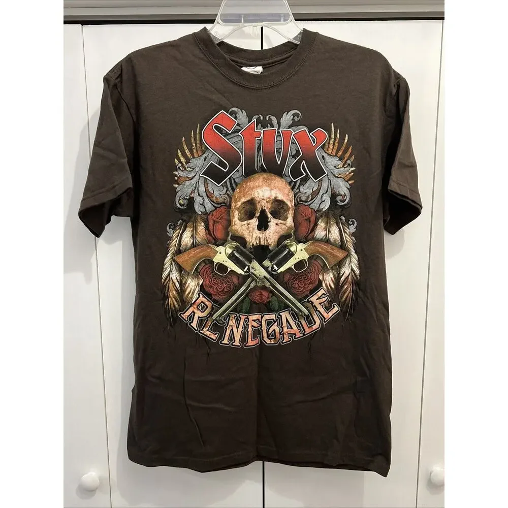 2014 Styx Renegade North American Tour Classic Rock T-Shirt Men's Sz MEDIUM, EUC